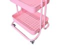 Ver imagem 3 de Carrinho Organizador Multiuso 3 Prateleiras 42x35x86cm - Rosa
