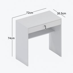 Escrivaninha Office Estudare com Chave - Branco - 3