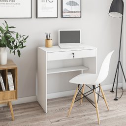 Escrivaninha Office Estudare com Chave - Branco - 2