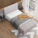 Ver imagem 2 de Cabeceira Cama Box Queen 160 cm Roma W01 Linho Bege - Lyam Lyam Decor