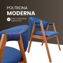 Ver imagem 5 de Kit 4 Poltronas Lithi Modernas para Sala e Escritório Elegante e Contemporâneo