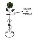 Ver imagem 4 de Suporte Porta Papel Higiênico 1 Rolo em Ferro de Chão Artesanal com Rosas:verde