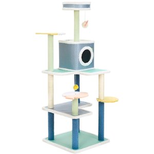 Árvore de Gatos Arranhador Brinquedo Torre Cama Toca Grande 1,50m