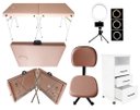 Ver imagem 1 de Móveis Estética Maca Portátil Mocho Armário e Luminária Ring Light Fiscomed Kit Maca Maleta Portátil