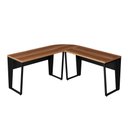 Ver imagem 5 de Mesa em L Escritório 180cm x 180cm Pés Metal F5 Office Cor:Nogal com Preto
