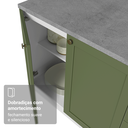 Ver mais imagens de Conjunto Gabinete para Banheiro 80cm 3 Portas Branco/Verde Vik Madesa 02