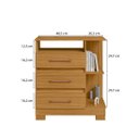 Ver imagem 3 de Cômoda 720 Quarto com 3 Gavetas e Pés em Plástico