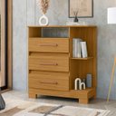 Ver imagem 2 de Cômoda 720 Quarto com 3 Gavetas e Pés em Plástico