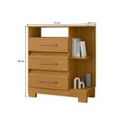Ver imagem 4 de Cômoda 720 Quarto com 3 Gavetas e Pés em Plástico