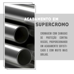 Estante de Nicho Alta Banheiro Tubos Cromados Carraro - 8