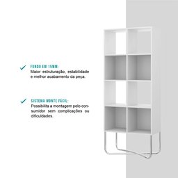 Estante de Nicho Alta Banheiro Tubos Cromados Carraro - 4