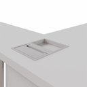 Ver imagem 5 de Mesa em L Executiva Diretor Direita 160cm x 170cm com Caixa de Tomadas e Porta Objetos F5 Office