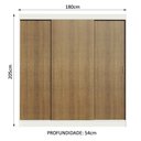 Ver imagem 4 de Guarda-roupa Casal Madesa Reno 3 Portas de Correr
