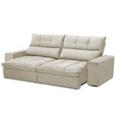 Ver imagem 6 de Sofá Retrátil Reclinável para Sala 3 Lugares 250cm Asaph F04 Veludo Bege - Lyam Decor