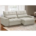 Ver imagem 2 de Sofá Retrátil Reclinável para Sala 3 Lugares 250cm Asaph F04 Veludo Bege - Lyam Decor