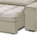 Ver mais imagens de Sofá Retrátil Reclinável para Sala 3 Lugares 250cm Asaph F04 Veludo Bege - Lyam Decor