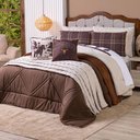 Ver imagem 5 de Kit Edredom Solteiro Country com Almofadas Estampadas 05 Peças - Dupla Face Percal 300 Fios Cor