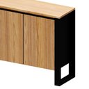 Ver imagem 3 de Aparador Balcão para Escritório 3 Portas 136cm 100% Mdf F5 Cor:freijó com Preto