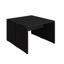Ver imagem 3 de Mesa Escritório 2 Lugares 1,10m X 1,40m Pés Painel F5 Office Cor:preto
