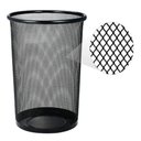Ver imagem 3 de Lixeira Escritorio Cesto Redondo Metal Aramado Grande 12 Litros Telado Casa Quarto Preto
