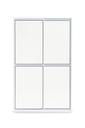 Ver imagem 1 de Porta Sacada 2 Folhas Aluminio Branco c/ Trinco 2,10x1,20