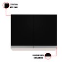 Ver imagem 6 de Kit 2 Armários Aéreo de Cozinha Lavanderia 02 Portas Eva 80 cm - D’Rossi Branco e Preto