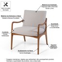 Ver imagem 4 de Poltrona Decorativa Estofada para Sala Garbo Cinza Claro – Straub Web