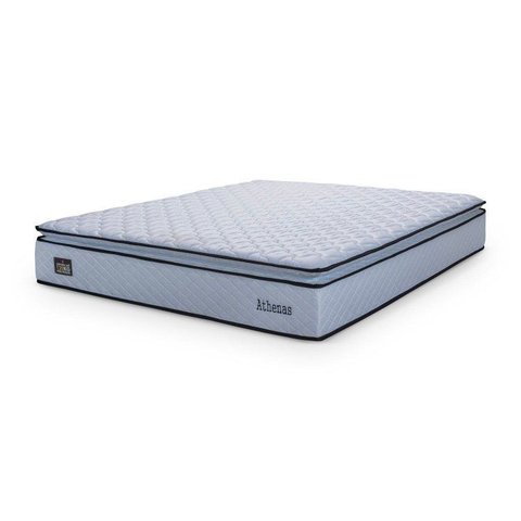 Colchão Casal Quenn Athenas Branco D33 Pillow Top 158x198x29cm Hellen
