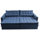 Ver imagem 6 de Sofá sem Caixa Retrátil Baú 1,60m Cama Inbox Secret Suede Velusoft Azul