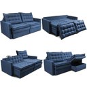Ver imagem 2 de Sofá sem Caixa Retrátil Baú 1,60m Cama Inbox Secret Suede Velusoft Azul
