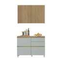 Ver imagem 1 de Cozinha Modulada 100% Mdf 2 Peças Nesher Rainha Marrom Verde