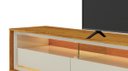 Ver imagem 3 de Rack para Tv 2.2 com Led Requinte Naturale com Off White - Gelius Móveis