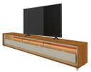 Ver imagem 1 de Rack para Tv 2.2 com Led Requinte Naturale com Off White - Gelius Móveis