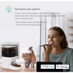 Alimentador Automático Pet Wi-fi Positivo Casa Inteligente para Cães e Gatos - 4