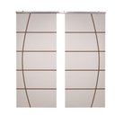 Ver imagem 3 de Porta Dupla Branco Prime Frisada Kit Alumínio F01 - 210x160