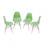 Kit 4 Cadeiras Eames Dkr Base Madeira  - 1