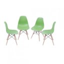 Ver imagem 1 de Kit 4 Cadeiras Eames Dkr Base Madeira