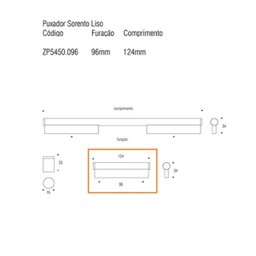 Puxador Sorento 96mm Preto Fosco Zen Zp5450.096.24 - 3