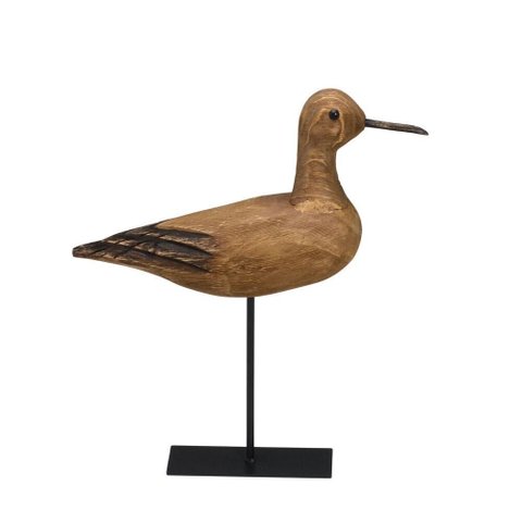 Escultura Decorativa Passaro Madeira/ Metal 30cm Espressione