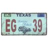 Quadro Placa Decorativa Metal Estados Unidos Texas Eua Usa - 1