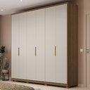 Ver imagem 1 de Guarda Roupa Casal 06 Portas Terrassa Móveis Rimo - Jequitibá/palha