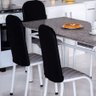 Kit 6 Capas Encosto de Cadeira de Aço Tubular Cozinha Malha Gel com Elástico Preto - 3