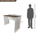 Ver imagem 3 de Escrivaninha 100x60 cm para Home Office e Escritório – Mesa para Computador e Estudos