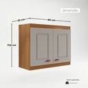 Ver imagem 3 de Armário Aéreo Pequeno Cozinha Safira New 100% MDF 2 Portas