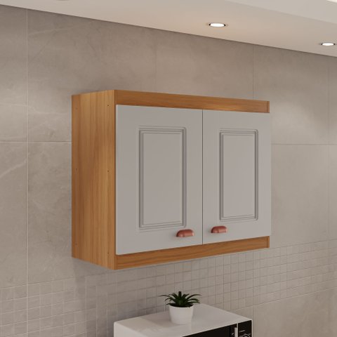 Armário Aéreo Pequeno Cozinha Safira New 100% MDF 2 Portas