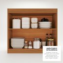 Ver imagem 4 de Armário Aéreo Pequeno Cozinha Safira New 100% MDF 2 Portas