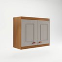 Ver imagem 2 de Armário Aéreo Pequeno Cozinha Safira New 100% MDF 2 Portas