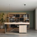 Ver imagem 1 de Pendente Horizontal Led Nevada 36w 4000lm Bivolt em Madeira Maciça - Madeiled