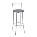 Ver imagem 1 de Banqueta Alta Cromada Bc51a Tecido Cinza