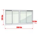 Ver imagem 4 de Janela Alumínio Elite 4 Folhas Moveis 120 x 200 V.Liso Branco Brimak